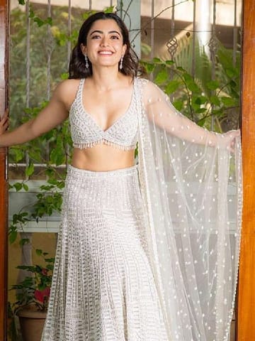 Rashmika Mandana and her seductive appearance in outfits.